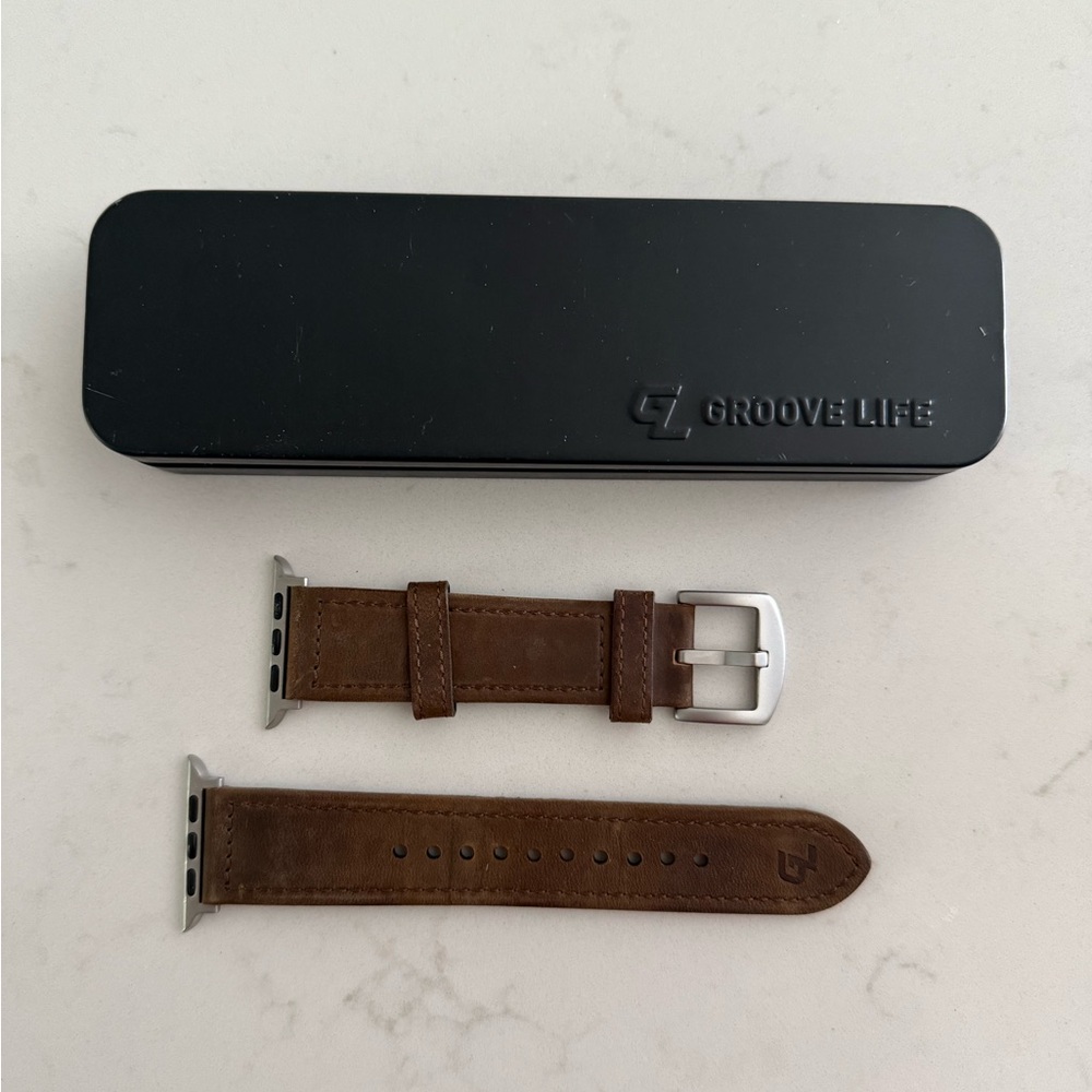 Groove Life Brown Leather Watch Band